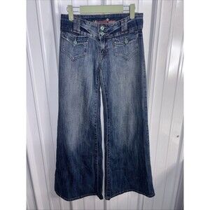 Bongo Let me b Y2k Low Rise Wide Leg Jeans Juniors Size 5